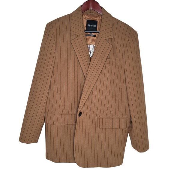 Madewell Oversized Blazer in Pinstripe Size 10 - Picture 7 of 11